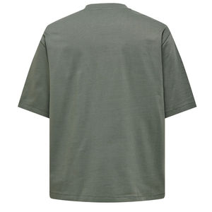 T-shirt d'été respirant uni à marque privée, coupe décontractée, épaules tombantes, pour hommes, disponible dans toutes les tailles - Product Image 5