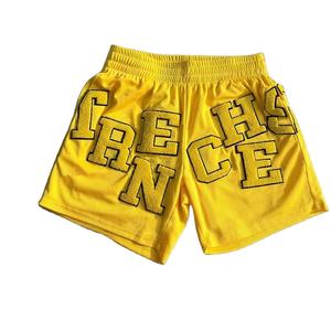 Logo de broderie chenille personnalisé coupe respirante décontracté Streetwear Jogger Mesh Shorts entrejambe Basketball Mesh Shorts pour hommes - Product Image 4