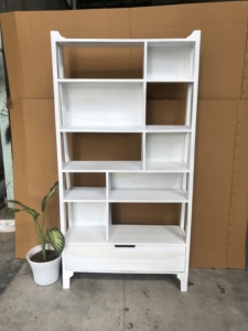 Modern White 6 Tier <b>Open</b> <b>Bookcase</b> Storage Floor Standing Shelf Unit for Home Office Living Room - Product Image 5