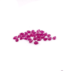 Rubis naturels de Bangkok, formes poire calibrées 4x6mm, pierres précieuses de rubis naturelles facettées en vrac pour la fabrication de bijoux, prêtes à l'emploi - Product Image 3