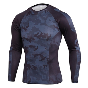 High Performance Anti-UV Front Logo Swimming Surfing Rash Guard Latest Edition Wholesale Full Sleeve Custom <b>Compression</b> <b>Shirt</b> - Product Image 5
