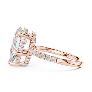 Anillo Clásico con Incrustaciones de Diamantes Cultivados en Laboratorio de 4 Quilates, Corte Pera, Certificado IGI, VS1, Color E, Oro de 14K, para Boda, Compromiso, Aniversario - Product Image 5