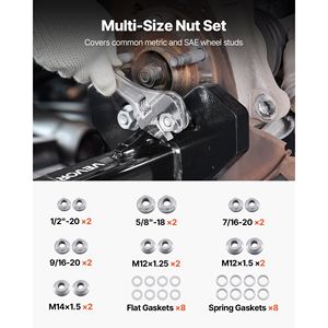 Kit Universale per la Rimozione di Mozzi Ruota e Ammortizzatori, Attrezzo per Riparazione Auto Compatibile con Tutti i Mozzi a 5, 6, 8 Fori, Estrattore Buster - Product Image 3