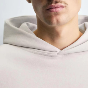 Sweat-shirt à capuche blanc de luxe surdimensionné pour homme, en mélange de coton épais de qualité supérieure, style streetwear décontracté, doux et chaud pour l'hiver - Product Image 5