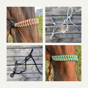 Direct Factory Rope Horse <b>Halter</b> with Brass Hardware Western Tack Wholesale Manufacturer - Product Image 3
