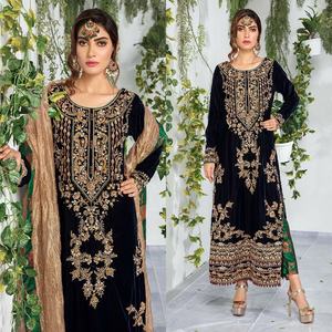 2022 traje de seda de diseñador de Venta caliente para damas colección de bodas indias paquistaníes con vestido de gasa Shalwar Kameez - Product Image 1