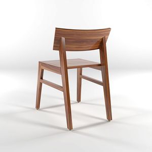 Ensemble de 2 chaises de salle à manger en bois de rose massif de qualité supérieure avec finition teck brun rustique, chaises en bois durables pour salle à manger, salon - Product Image 2