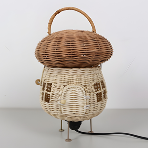 Baby Room Decor Cute Rattan Mushroom Night Light Table <b>Lamp</b> Wholesale Handmade Mush Room Shaped <b>Lamps</b> From Vietnam - Product Image 4