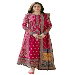 Algodão salwar vestido/paquistanês algodão salwar kameez/anarkali vestidos salwar kameez