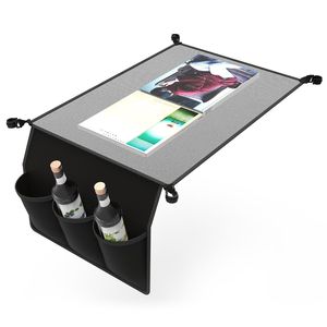 Aluminum Alloy 88LBS Max Load Height <b>Adjustable</b> 35.62x23.42x25.9in Foldable Camping <b>Table</b> Collapsible Picnic Grill Stand for BBQ - Product Image 1