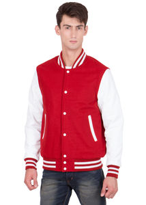 Veste universitaire en laine de qualité supérieure avec logo personnalisé pour hommes, fermeture à boutons, poches, style Letterman, veste de baseball, veste bomber. - Product Image 3