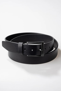 Ceintures en cuir de vachette élégantes pour hommes, personnalisables OEM, avec boucle en alliage double anneau tendance, logo personnalisé, style formel et moderne, haute qualité 2026 - Product Image 1