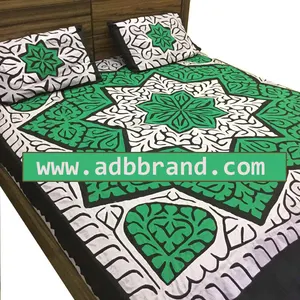 Handmade đính bedsheet trong phong cách khác nhau thiết kế vải và màu sắc bởi ADB xuất khẩu tấm ga trải giường