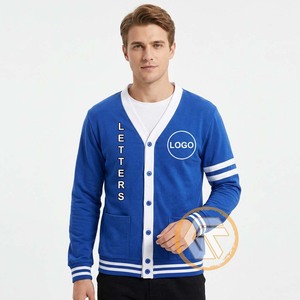 สมบัติกรีก ฟิทีอาร์เอชที่ปรับแต่งได้ |   เสื้อคาร์ดิแกนอะคริลิคแบบมีกระดุม รุ่นเบต้า วินเทอร์ สำหรับผู้ชาย ระบายอากาศได้ดี คอวี แขนยาว - Product Image 1