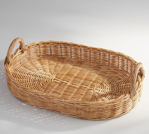Cesta de Almacenamiento Redonda de Paja Tejida a Mano Marrón para el Hogar, Bandeja Organizadora de Frutas, Plato de Almacenamiento de Ratán y Seagrass - Product Image 4