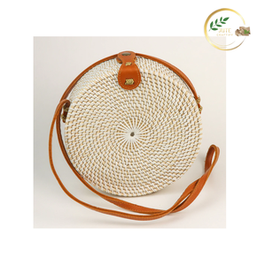 Bolso Redondo de Yute Hecho a Mano, Estilo Bohemio, Ecológico, para Playa o Verano - Product Image 2