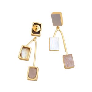 Aretes de Aro de Latón al por Mayor, Diseño de Piedra Natural en Bruto, Acabado de Latón Antiguo, Patrón de Diseñador Único, Premium, Listos para B2B - Product Image 6