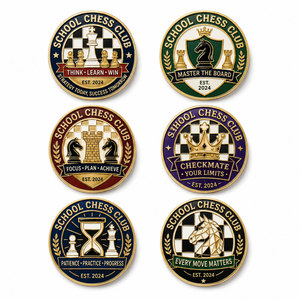 Cheval d'échecs pour |   Émail dur 3D moulé sous pression |   Badge de membre du club |   Épinglette personnalisée pour le personnel du tournoi, en alliage de zinc - Product Image 4