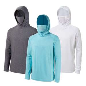 Sudadera con Capucha de Manga Larga para Hombre con Protección Solar UPF 50, Color Sólido, para Pesca, con Logotipo Personalizado, Talla Adulto, Poliéster - Product Image 2