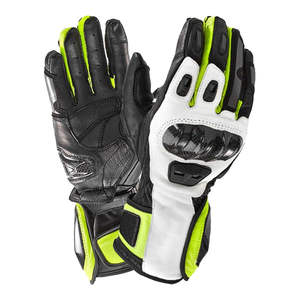 Guantes de Motociclismo de Cuero con Protección de Nudillos de Carbono, Protección Completa para los Dedos, Equipo de Seguridad para Motociclistas - Product Image 1