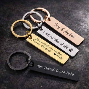 Engraved Metal Zinc Alloy <b>Keychain</b>-Nickel & Lead Free Customized Shape <b>Personalized</b> Gift - Product Image 3