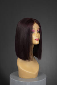 วิกผมตรงกระดูกบ๊อบตัด100% สีธรรมชาติทำจากผ้าทอแบบเส้นเดียวผมชาวเวียดนาม - Product Image 3