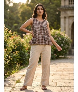 Latest Women Casual and Office Wear in Linen Cotton Kurti Set Comfortable Fit for Summer Special Collection Readymade for Women - Product Image 1