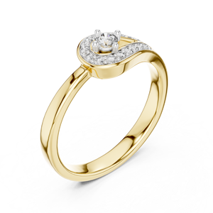 UNIQUE ROUND CUT LAB GROWN DIAMOND <b>RING</b> <b>SET</b> 18KT SOLID YELLOW GOLD RHODIUM PLATED ENGAGEMENT PARTY GIFT GLAM DAILY USE <b>WOMEN</b> - Product Image 1