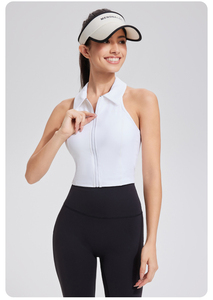 Ensemble de sport 2 pièces de haute qualité pour femme - Débardeur court athlétique et jupe de golf avec col polo - Product Image 2
