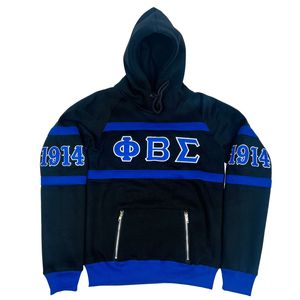 Sudadera con Capucha Negra Phi Beta Sigma para Hombre, Ajuste Cómodo, Tela Premium, Ropa de Fraternidad Griega, Uso Diario Informal - Product Image 1