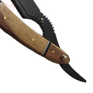 Wooden Handle Single <b>Blade</b> <b>Razor</b> Stainless Steel <b>Blade</b> For Barber Shop Use - Product Image 4