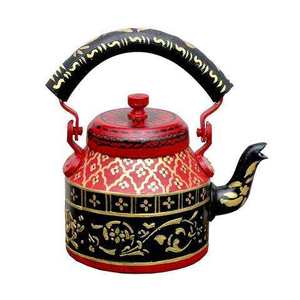 Bouilloire à thé en cuivre gravée motif floral, pot à café et à eau fait main, théière pour cuisine, restaurant, usage domestique et options cadeaux - Product Image 1