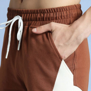 Pantalones Deportivos de Algodón Marrón para Hombre, Cintura Elástica con Cordón, Estilo Casual, Franja Lateral, Peso Medio, Transpirables, para Otoño - Product Image 6
