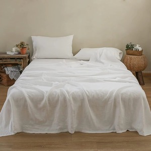 Parure de draps en lin de luxe, best-seller, drap-housse 100 % pur lin avec taie d'oreiller - Product Image 2