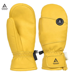 Gants de ski en cuir AIFRAN imperméables et thermiques avec isolation 3M Thinsulate, gants de snowboard à doigts complets pour l'hiver, hommes et femmes, logo personnalisé, vente en gros - Product Image 1