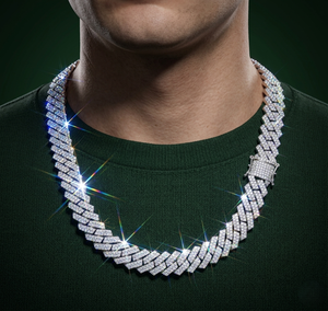 Cadena Cubana de Plata de Ley 925 con Moissanita, Certificada por IGI, 6MM, 14-30 Pulgadas, Estilo Hip Hop, Cadena Cubana con Incrustaciones de Diamantes para Hombre - Product Image 2