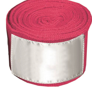 <b>Pink</b> Cotton Hand <b>Wraps</b> With Silver Trim Protective Boxing Training Gear - Product Image 6