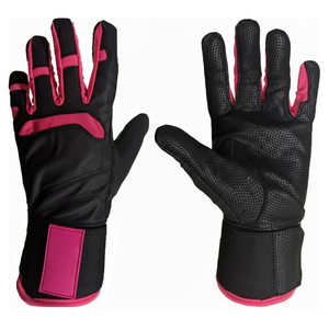 Gants de frappeur de baseball en cuir de vachette robuste, durables, ambidextres, avec fermeture auto-agrippante, écologiques et respirants - Product Image 1