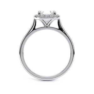 แหวนหมั้นเพชรทรงแอสเชอร์ 1.5 กะรัต ทองคำขาว 10K ประดับเพชรแล็บโกรว์ทรงสี่เหลี่ยมแบบคลัสเตอร์ สำหรับงานแต่งงาน ครบรอบแต่งงาน งานเลี้ยงสังสรรค์ ดีไซน์ทันสมัย - Product Image 6