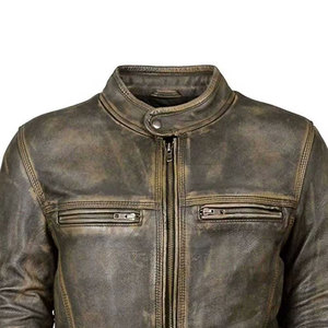 Chaqueta de Cuero de Talla Grande para Hombre, Chaqueta de Cuero para Uso en Exteriores, Chaqueta de Cuero con Cuello Alto - Product Image 4