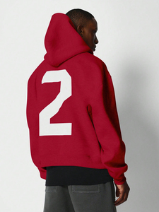 Pulls à capuche unisexes surdimensionnés pour hommes, épaules tombantes, logo personnalisé, épais 500 GSM, couleur unie, logo frontal – Vente en gros - Product Image 4
