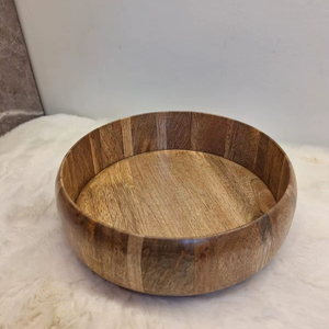 Recién Llegado: Tazón Redondo de Madera de Lujo, Estilo Antiguo, Superventas para Decoración Navideña Interior y Exterior, Elegante y Práctico - Product Image 1