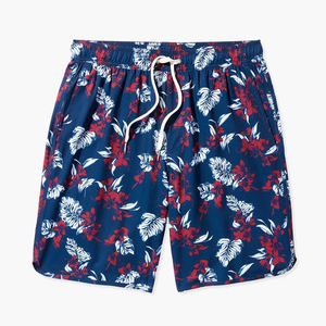 Wholesale <b>Men's</b> Quick Dry Swim Shorts Summer Beach Shorts Elastic Waist Swim <b>Trunks</b> with Pockets Lightweight Custom Logo - Product Image 2