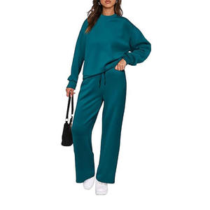 Ensemble de survêtement pour femmes de qualité supérieure, logo personnalisé, prix d'usine OEM ODM, ensemble deux pièces confortable, fournisseur - Product Image 4