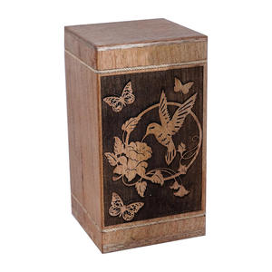 Indian Factory Production Luxury Style Wooden Cremation Urn <b>Box</b> <b>Large</b> Mango Wood Boxes with Lid Wooden Urns Pets <b>Memorial</b> Gifts - Product Image 5