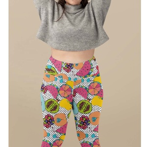 Fitness Wears Stretchy Polyester Spandex <b>Exercise</b> Shiny Yoga Short Capri Women High Waist Printed Capri With Pockets - Product Image 2