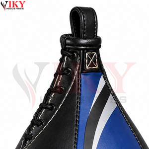 Ballon de frappe en forme de larme à imprimé graphique bleu et noir, sac de vitesse, sac de frappe réflexe pour MMA et boxe, équipement d'entraînement de gym, fournisseur - Product Image 4