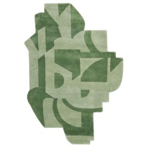 Tapis d'appoint Z&H Home au meilleur prix, en laine tuftée à la main, à poils coupés, adaptés aux animaux domestiques, de haute qualité, en peluche abstraite, forme moderne abstraite - Product Image 1