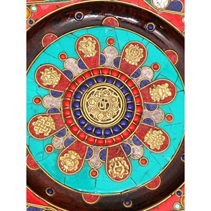 10 \ "Budista Tibetano Ashtamangala colgante de pared Decoración elegante para el hogar o el templo - Product Image 1