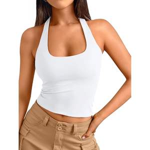 Tops Halter Été 2025 Personnalisés pour Femmes, Mignons, Style Y2K, Dos Nu, Débardeur Court, Chemises de Sport Sans Manches, Taille Unique - Product Image 4